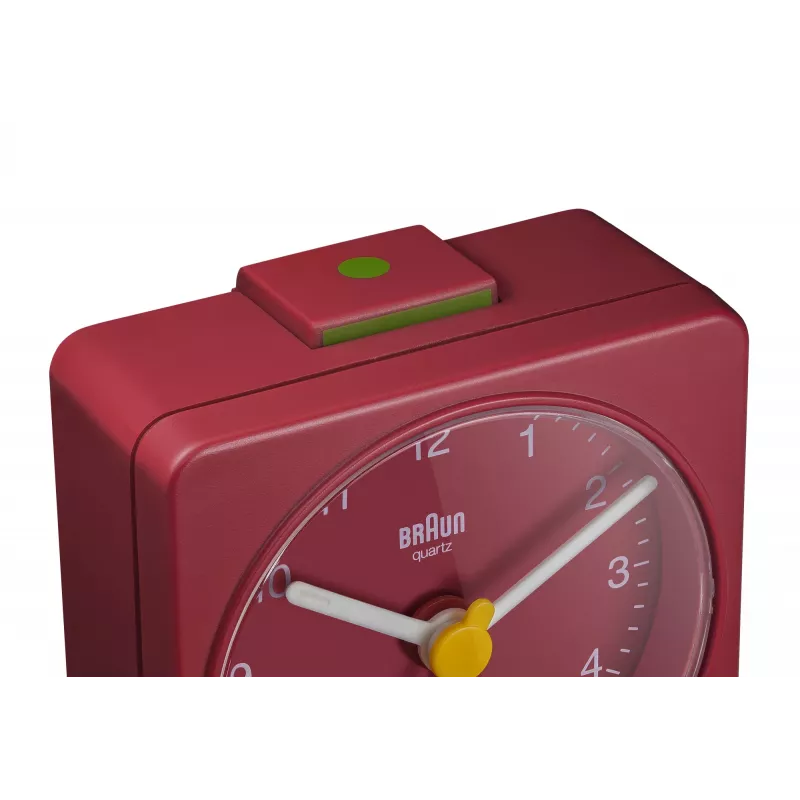 Braun BC02R modinātājpulkstenis ar kvarca mehānismu, sarkans