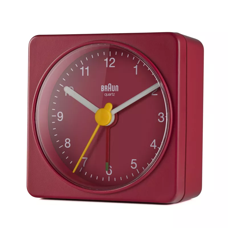 Braun BC02R modinātājpulkstenis ar kvarca mehānismu, sarkans
