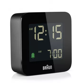 Braun BC08 digitālais modinātājpulkstenis melns