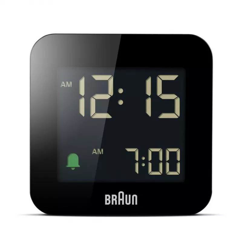 Braun BC08 digitālais modinātājpulkstenis melns
