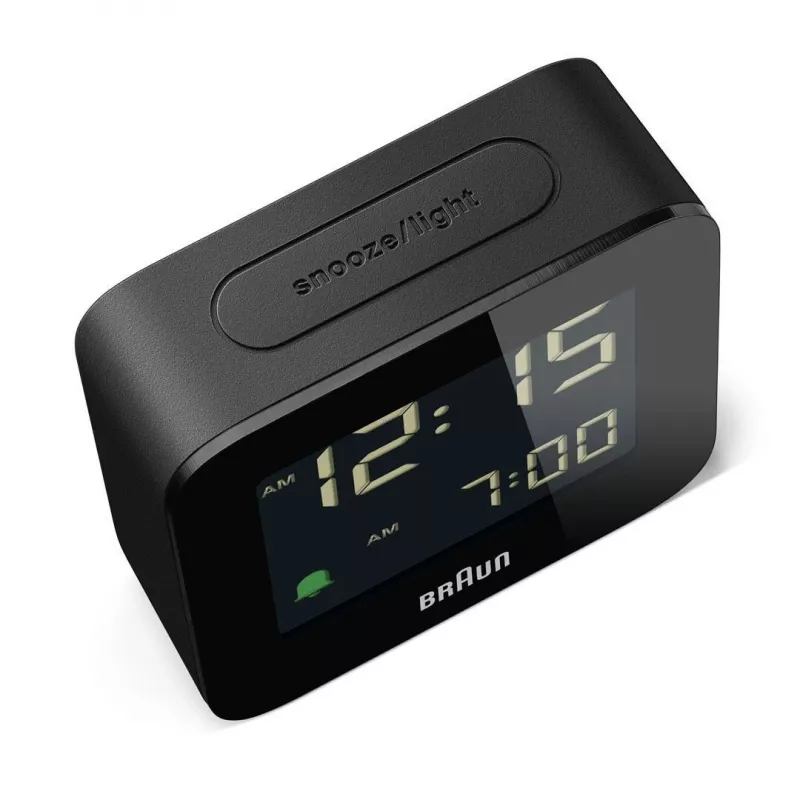 Braun BC08 digitālais modinātājpulkstenis melns