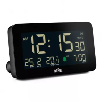 Braun BC10 digitālais modinātājpulkstenis Melns