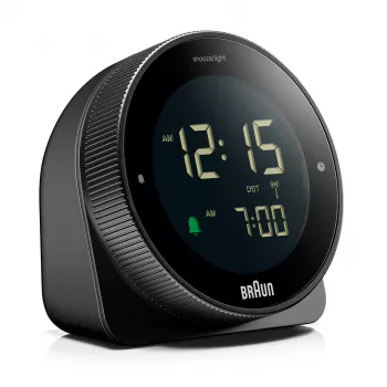 Modinātājs BRAUN BC 24 B DCF melns — radiovadāms pulkstenis ar digitālo displeju