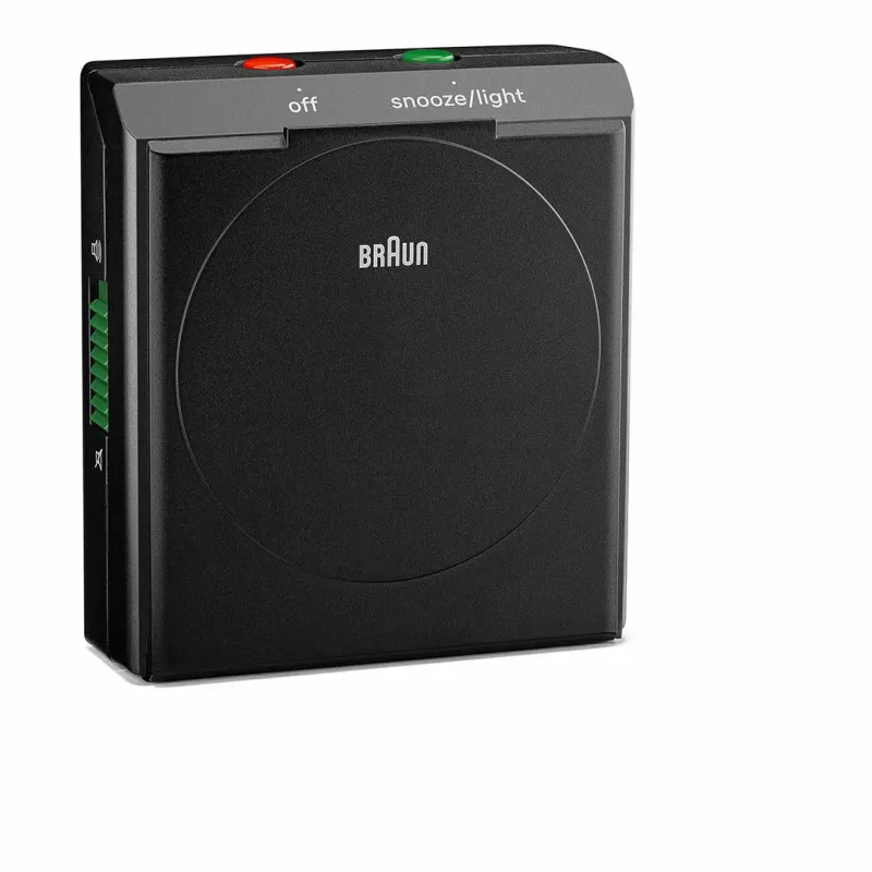 Modinātājpulkstenis BRAUN BC 05 B Quartz Foldable Black — kompakts ceļojumu modinātājs ar kvarca mehānismu