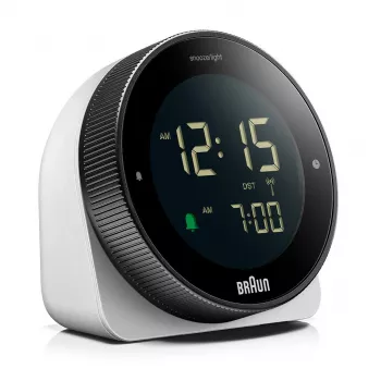Braun BC24W-DCF radiovadāms modinātājpulkstenis, balts, taisnstūra formas