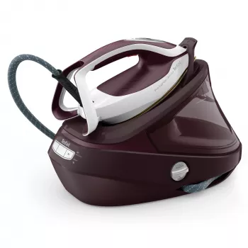 Tefal Pro Express Ultimate II GV9721 1.2 L Durilium AirGlide Autoclean gludeklis ar tvaika ģeneratoru, sarkans, balts