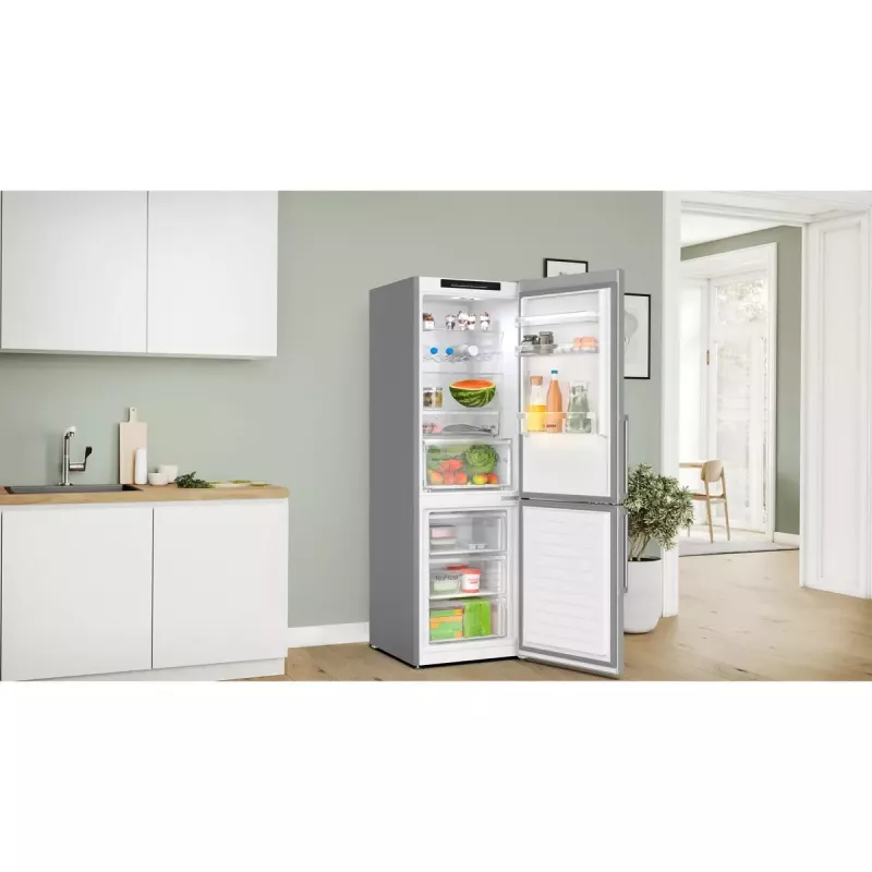 Bosch Serie 4 KGN36VICT ledusskapis-saldētavs Brīvstāvošs 321 L Nerūsējošais tērauds
