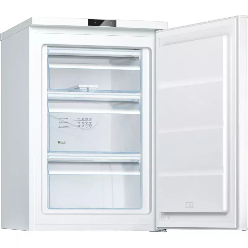 Saldētava Bosch Serie 2 GTV15NWEB — 83 L, brīvi stāvoša, E klase, 39 dB, labās puses eņģes, balta