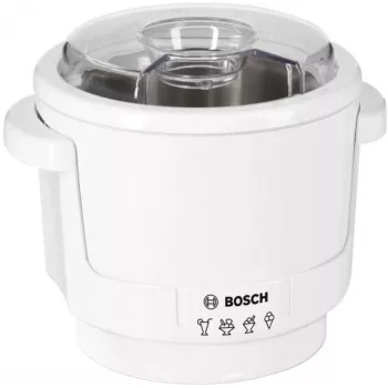 Piederums mikserim Bosch MUZ5EB2 — balts plastmasas korpuss, 180×180×180 mm