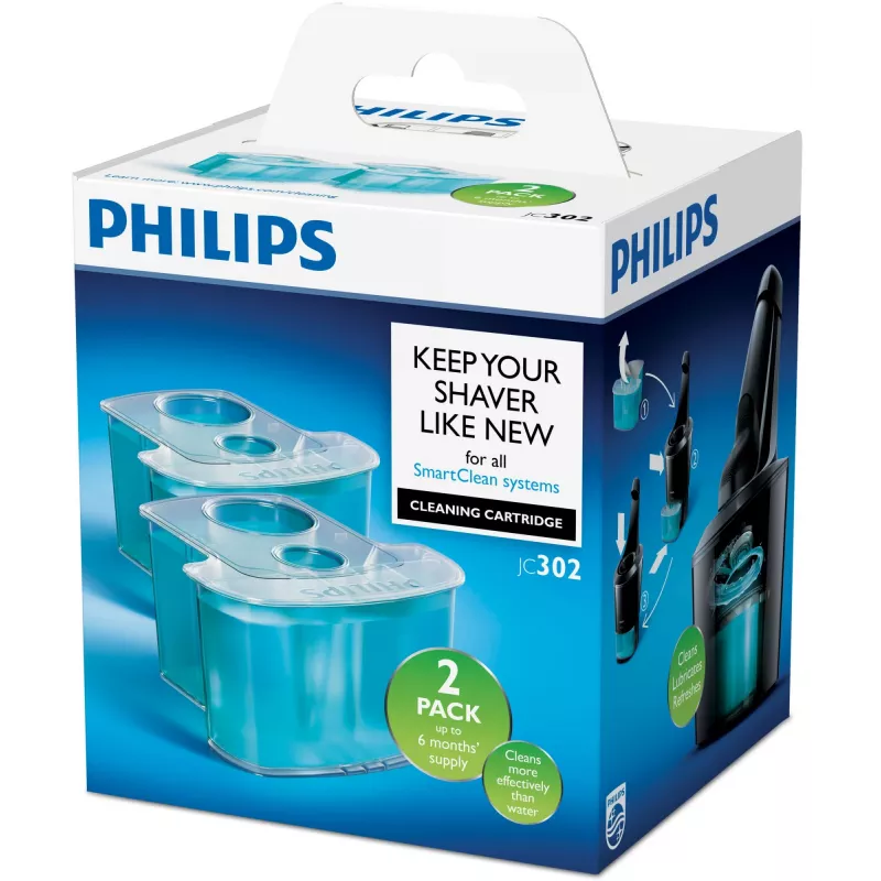 Philips JC302/50 tīrīšanas kārtridžs 2 iepakojumā ar dubulto filtru sistēmu