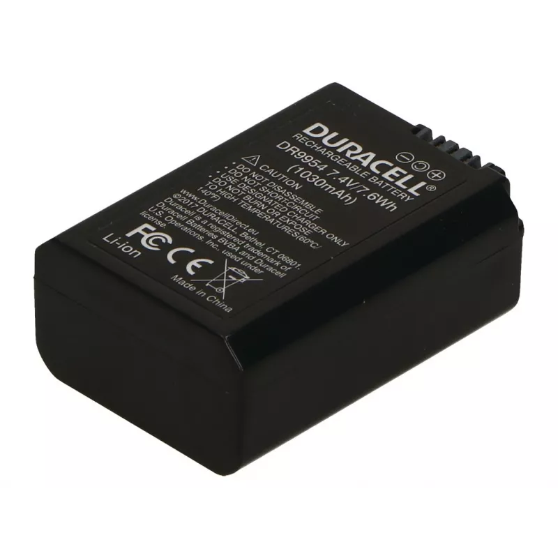 Akumulators kamerai Duracell DR9954, aizstāj Sony NP-FW50, 1030 mAh