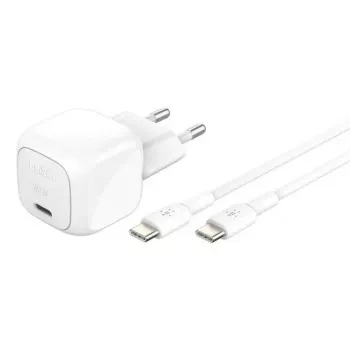 Lādētājs Belkin WCA008kq1MWH-B6 30 W USB-C iekštelpu ātrai uzlādei klēpjdatoram, viedtālrunim, planšetei