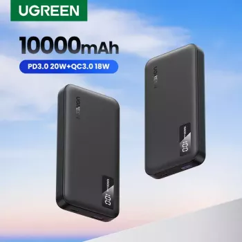 Ugreen 25742 ārējais akumulators Litija-Jonu 10000 mAh Melns