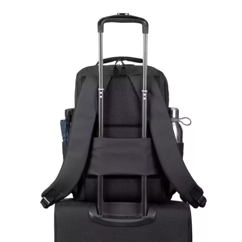 Rivacase Tegel Black mugursoma, pilsētas stils, RPET poliesters