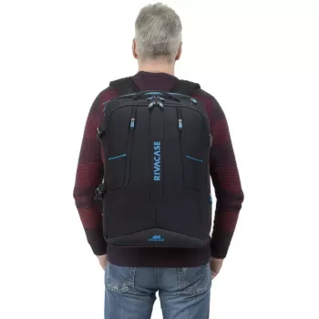 Mugursomas soma Rivacase 7860 43,9 cm (17,3 collu) klēpjdatoriem, poliesters, melna/zila