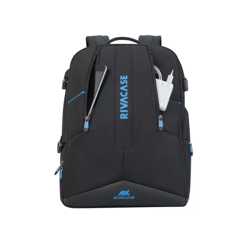Mugursomas soma Rivacase 7860 43,9 cm (17,3 collu) klēpjdatoriem, poliesters, melna/zila