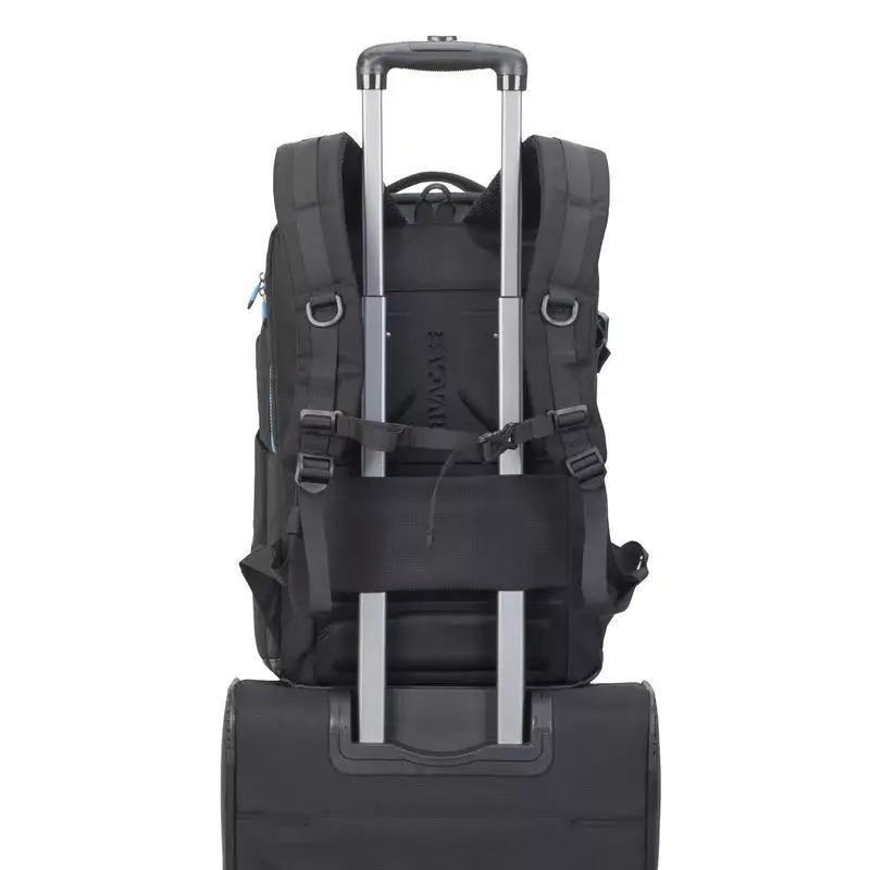 Mugursomas soma Rivacase 7860 43,9 cm (17,3 collu) klēpjdatoriem, poliesters, melna/zila