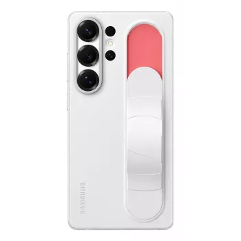 Vāciņš Samsung Galaxy S25 Ultra Monochromatic White ar statīvu