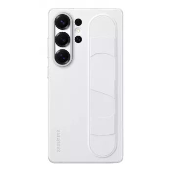 Vāciņš Samsung Galaxy S25 Ultra Monochromatic White ar statīvu