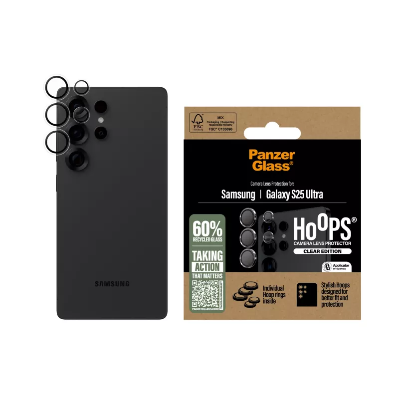 PanzerGlass ® Hoops® Kameras objektīva aizsargs Caurspīdīgs Samsung Galaxy S25 Ultra