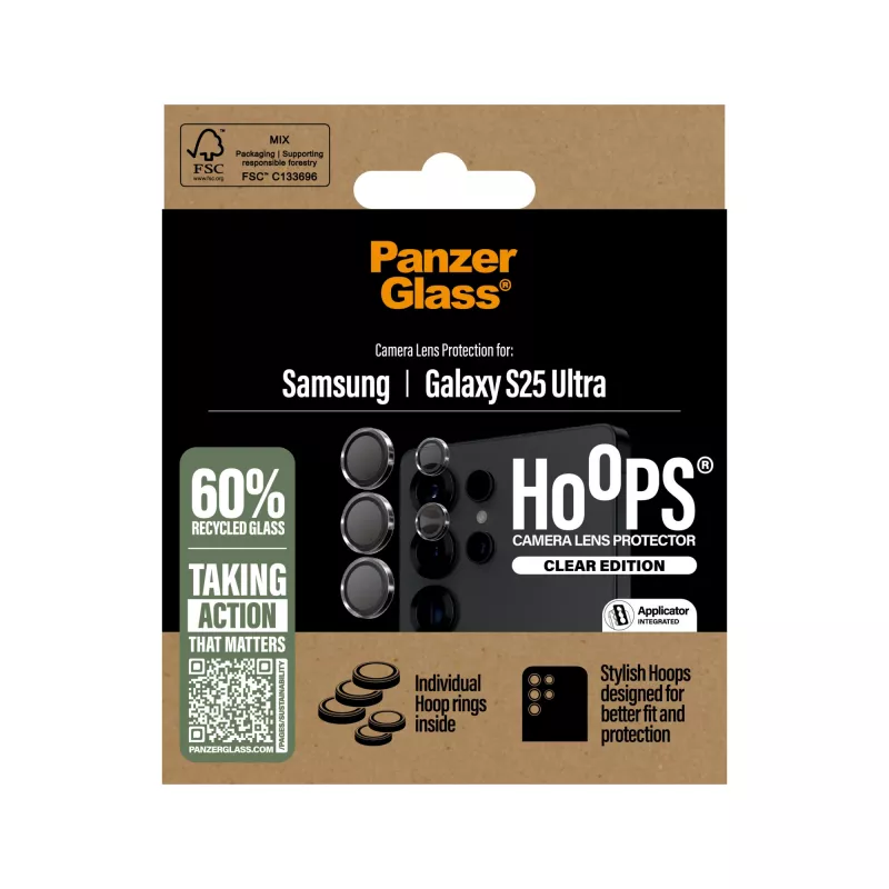 PanzerGlass ® Hoops® Kameras objektīva aizsargs Caurspīdīgs Samsung Galaxy S25 Ultra