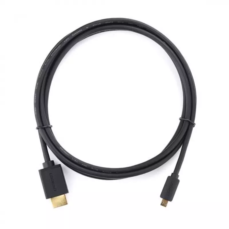 Ugreen 30104 HDMI kabelis 3 m Micro HDMI (HDMI Type D) uz HDMI (HDMI Type A) Melns