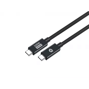 Conceptronic ETTA04B12 USB 4.0 Gen 3 C-C PD 3.1 240W kabelis 1.2m, 48V 5A, 40Gbps, E-Mark