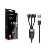 Conceptronic ETTA05B15 USB 3-in-1 PD 3.0 60W uzlādes kabelis 1,5 m, 20V 3A, 480Mbps