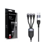 Conceptronic ETTA06B15 USB 3-in-1 PD 3.0 100W ātrās uzlādes kabelis 1.5m, 20V 5A, 480Mbps, E-Mark