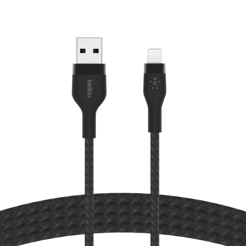 Belkin BOOST CHARGE PRO Flex Lightning kabelis 3m CAA010BT3MBK USB A uz USB-C/Lightning