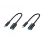 Conceptronic ABBY11B USB-C uz USB-A OTG Adapteris 2 iepakojumā, 20 cm
