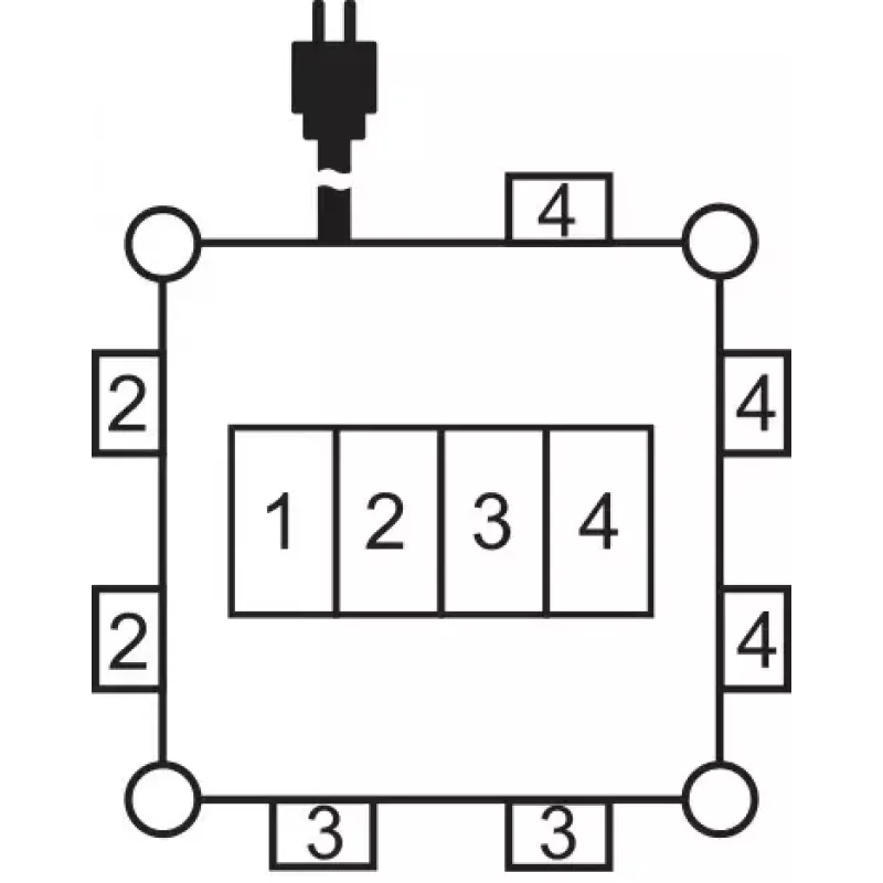 Pagarinātājs Brennenstuhl 1153690600 2m 7 Kontaktligzdas Āra Melns Zils