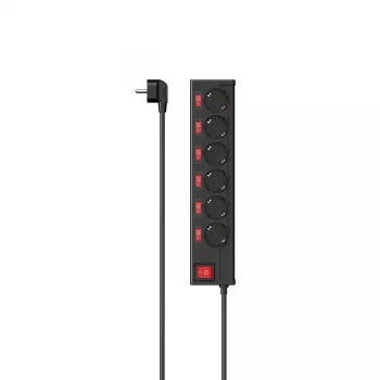 Hama 00223158 Viedais pagarinātājs 6 AC kontaktligzdas 1.4 m 3680 W