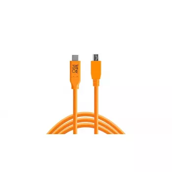 USB kabelis Tether Tools CUC2415-ORG 4.6m USB 2.0 USB-C uz Mini-USB B oranžs