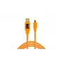USB kabelis Tether Tools CU5451 (4,6 m, USB 2.0 A – Mini-USB B, oranžs)