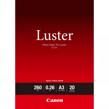 Canon LU-101 Luster fotopapīrs Pro A3 – 20 loksnes, satīns, 260 g/m², balts, 260 µm