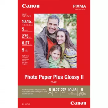 Canon PP-201 Glossy II Fotopapīrs Plus 10x15cm - 5 loksnes