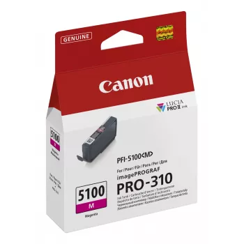 Canon PFI-5100 M oriģinālā magenta tintes kasetne 14.4 ml