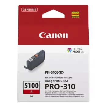 Canon PFI-5100 R oriģinālā sarkanā tintes kasetne 1 gab.