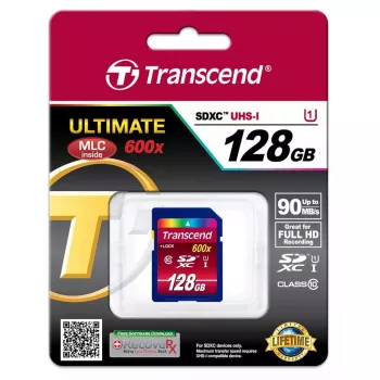 Transcend 128GB SDXC UHS-I 600x TS128GSDXC10U1 atmiņas karte