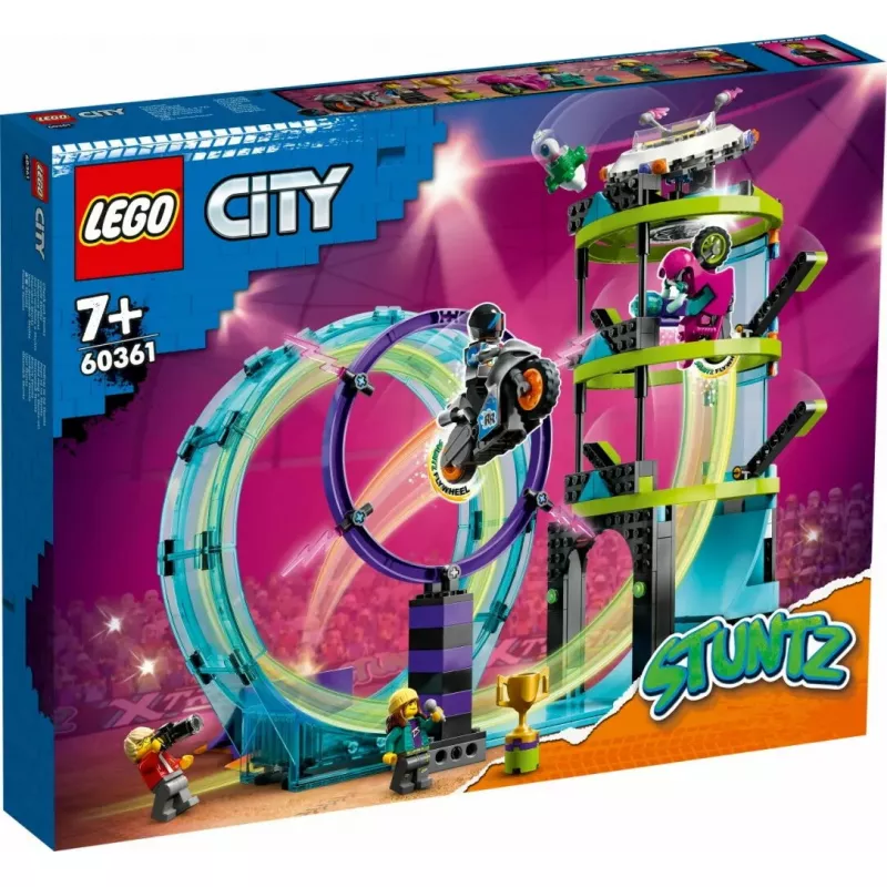 LEGO City Stuntz 60361 Ultimate Stunt Riders Challenge – triku motociklu komplekts