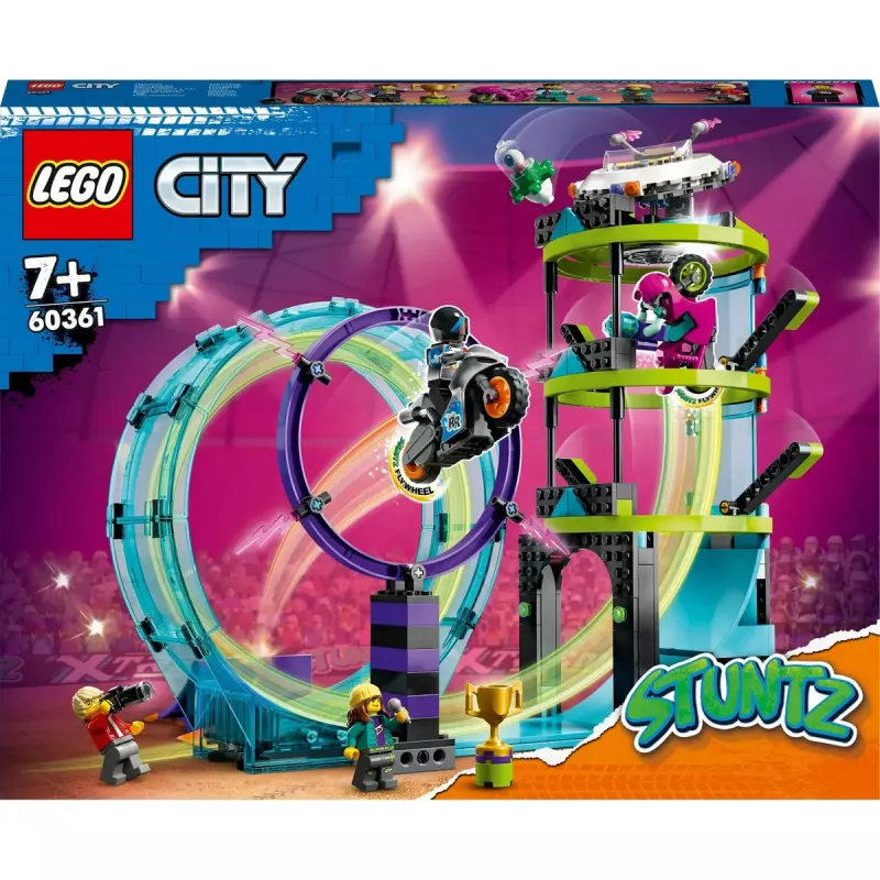 LEGO City Stuntz 60361 Ultimate Stunt Riders Challenge – triku motociklu komplekts