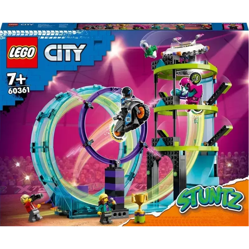 LEGO City Stuntz 60361 Ultimate Stunt Riders Challenge – triku motociklu komplekts