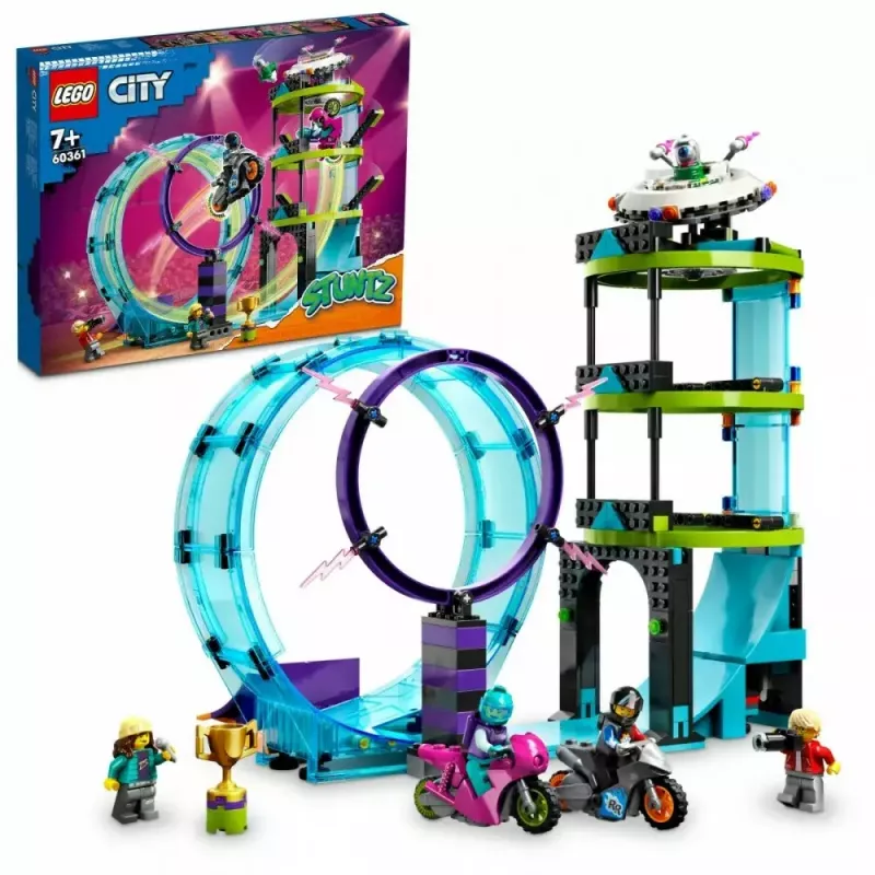 LEGO City Stuntz 60361 Ultimate Stunt Riders Challenge – triku motociklu komplekts