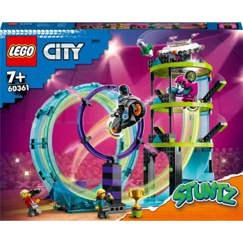 LEGO City Stuntz 60361 Ultimate Stunt Riders Challenge – triku motociklu komplekts