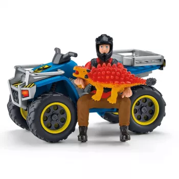 schleich Dinozauri Kvadracikla bēgšana no Velociraptora