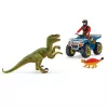 schleich Dinozauri Kvadracikla bēgšana no Velociraptora