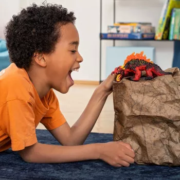 schleich ELDRADOR CREATURES Magmas Ķirzaka, 7+ gadi, Lavas Pasaule, Briesmoņi un pūķi, Melna, Sarkana, Plastmasa