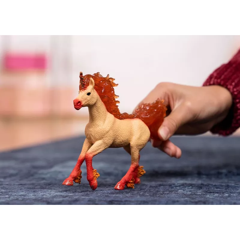 Schleich BAYALA Elementa Fire Unicorn Stallion Oranžs 70756S