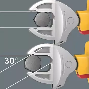 Regulējama uzgriežņu atslēga Wera 05020170001, žokļu platums 1.9 cm, plastmasas rokturis